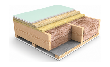 Aufbau einer vorgefertigten ZIBRANO Geschossdecke mit 240 mm Balkenhöhe