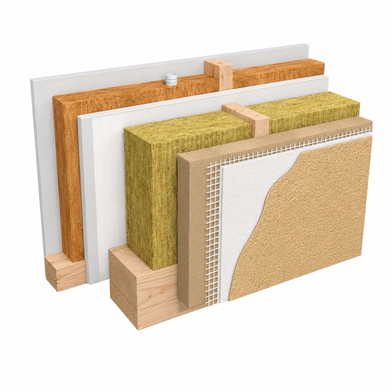 Querschnitt des Außenwandsystems BASE STONE 150/100