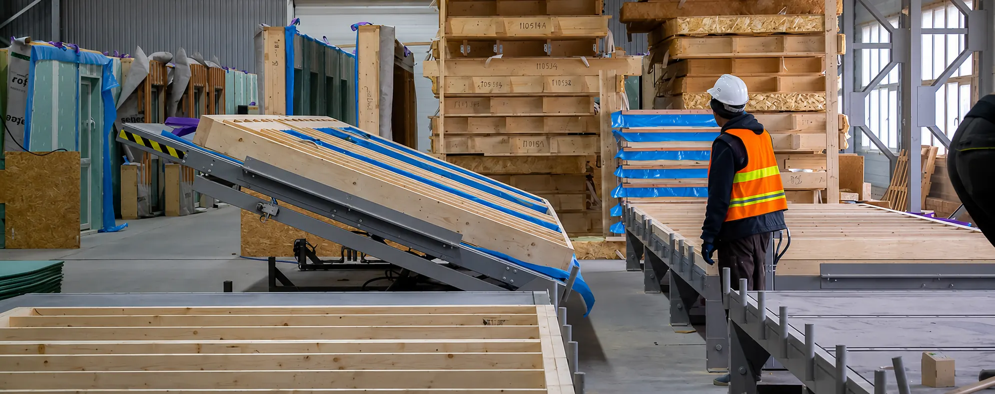 Werkseitige Produktion vorgefertigter ZIBRANO Wandelemente